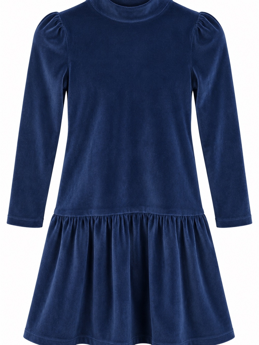 Tucker + Tate Velvet Long-Sleeve Navy Drop-Waist Dress